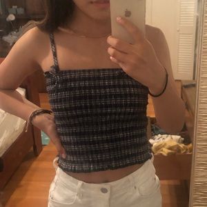 Blue crop top